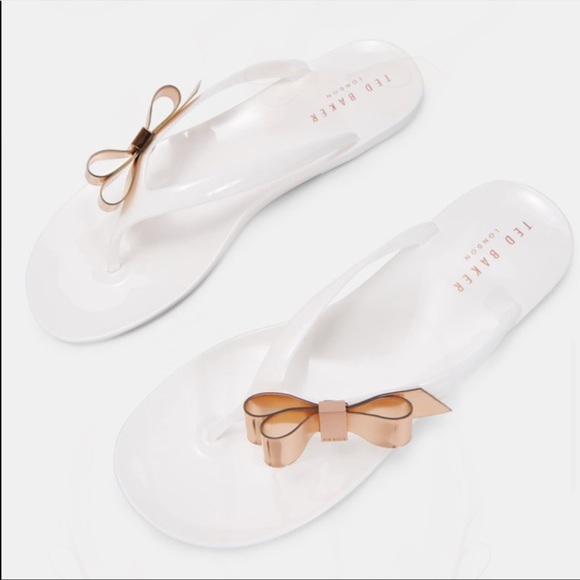 NWT Ted Baker Suszie Jelly Flip Flop Bow Detail Sandals - Picture 5 of 14